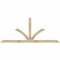 Ekena Millwork Richland Rough Sawn Timber Gable Bracket, Douglas Fir, 96"W x 40"H x 2"D x 4"F, 10/12 Pitch GBW096X40X0204RIC00RDF - alternate 1
